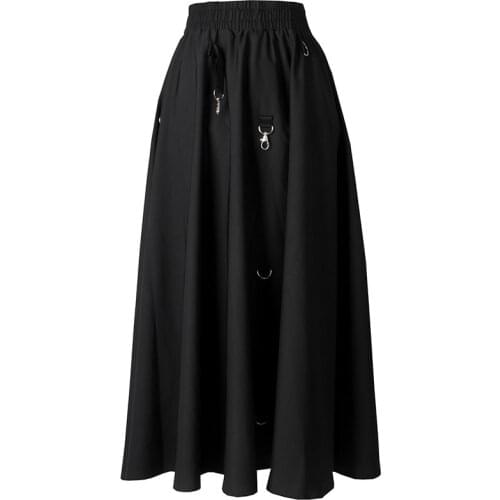 2020 New Casual irregular Skirt Women Spring Summer Elastic High Waist Personalized elegant little black Skirts M551