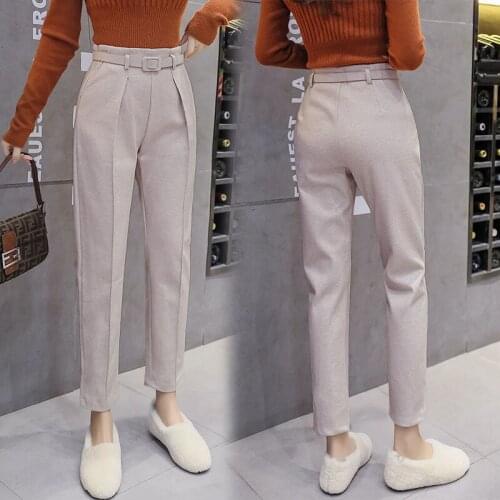 Women Pants Autumn and Winter Leisure High Waist Harem Pants Skinny Pants Trousers Pantalones De Mujer