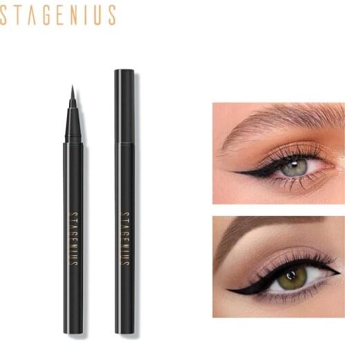 STAGENIUS 1pcs Eyeliner Pencil Waterproof Black Liquid Pencil Makeup Long-lasting Eye Liner Pen Make up Fast Eyeliner Cosmetic