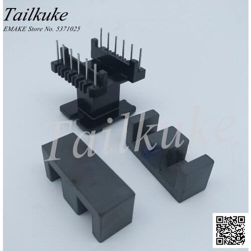 10sets/lot EE33 Magnetic Core Supporting Vertical 6 + 6 Skeleton Ferrite Transformer Core EE33 PC40 Material