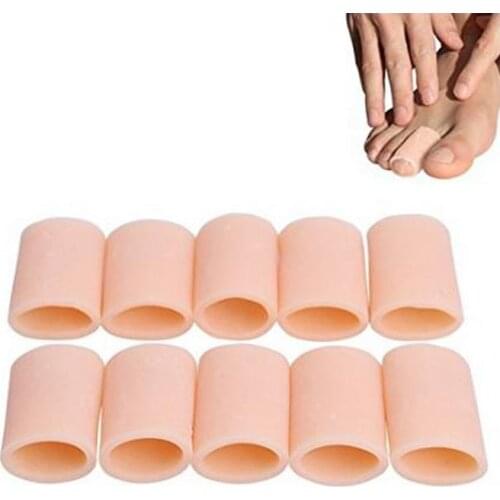 20pcs=10pair Silicone Corn Tube Toe Sleeves Separateur D'orteil Callus Blister-Bunions Sore Corns Protector Hammer Toe Separator