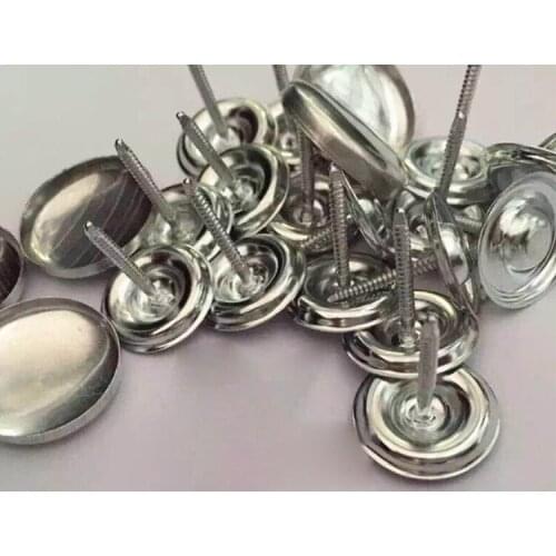 2784pcs/lot) 18mm Metal Shank Crystal Buttons +(2000pcs/lot) 20mm 32L Serrated Nail Aluminum Button