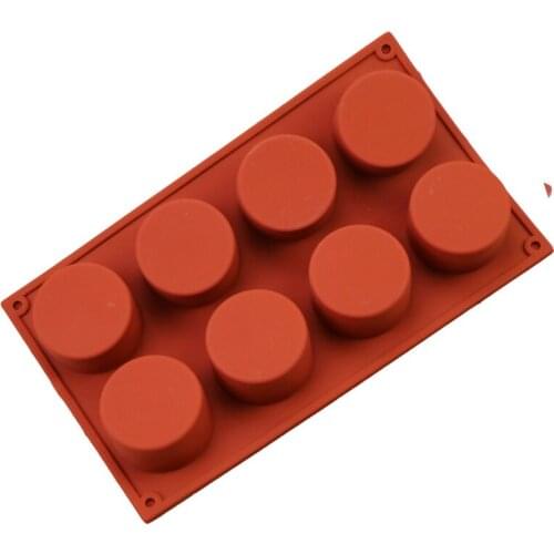 8 Hole Round Shape Fondant Cake Tools Silicone chocolate mold cookies mold Cake Decorating Tools