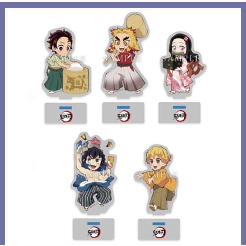 Anime Demon Slayer Hashibira Inosuke Acrylic Stand Figure Model Plate Display Desktop Decor Cosplay Q Version Collection Gifts