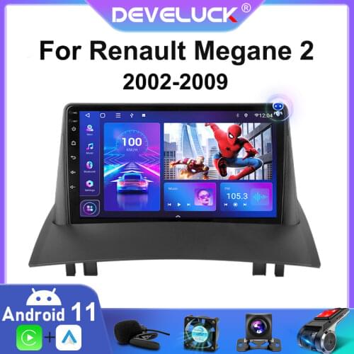 2Din Android 10 Car Radio for Renault Megane 2 2002-2009 Multimedia Video Player Navigation GPS Stereo screen 4G+32G Carplay DVD