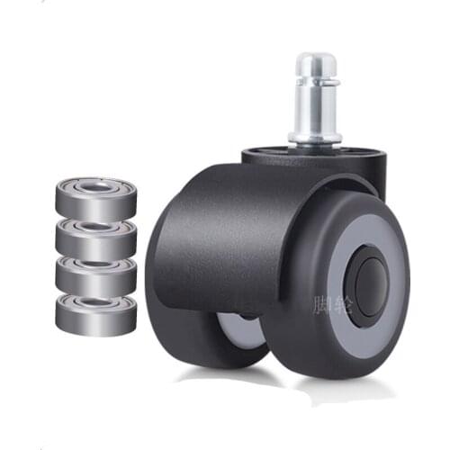 5PCs/2 inch 10mm / 11mm two-wheel silent caster furniture caster circlip pulley Chair Caster Wheels