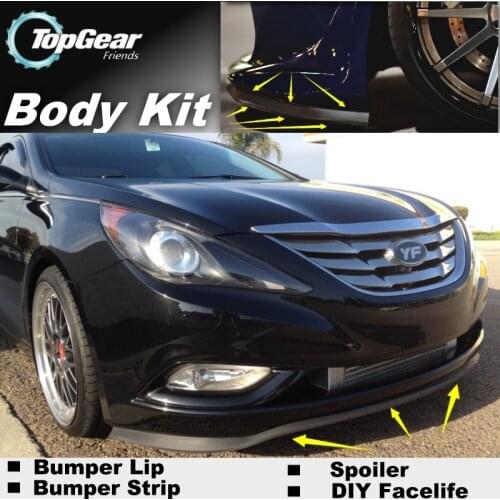For Hyundai Grandeur / Azera Bumper Lip / Front Spoiler Deflector For TopGear Friends Car Tuning View / Body Kit / Strip Skirt