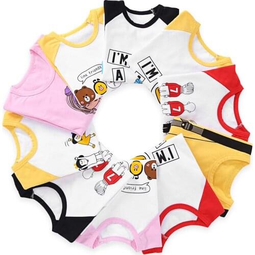 Childrens Long-sleeved T-shirt Boys Girls Spring Summer Clothing Blouse Cotton Round Collar Bottom Shirt