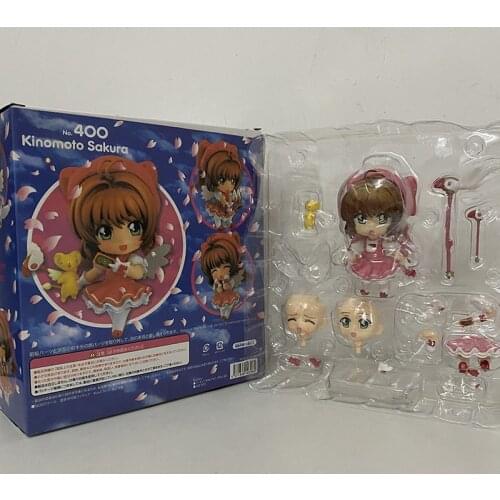 Japan Anime Card Captor Sakura Action Figure Kinomoto sakura PVC figure 400 Q Ver Model Cosplay Decoration Toy 10cm