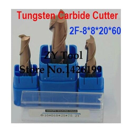 Cnc cutter tool tungsten alloy milling cutter HRC602F*8.0*8*20*60,CNC machine, milling machine, CNC milling tools, Nc tool