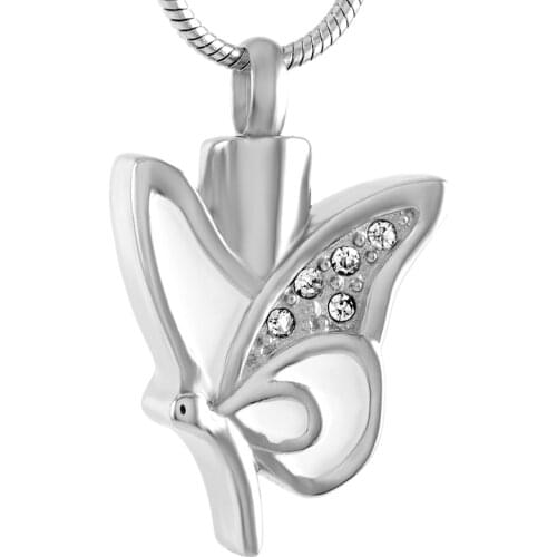 IJD9518 Animal clear crystal cremation urns ashes women man,butterfly memorial ash keepsake cremation jewelry for boys&girls