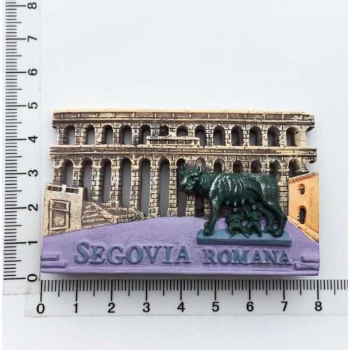 Spain Segovia Roman Grand Aqueduct Tourism Memorial Painted Crafts Magnet Fridge Stickers