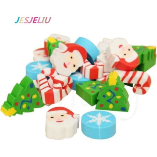35Pcs Eraser Santa Christmas Tree Snowflake Advent Calendar Gift For Kids Student Cute Eraser School Office Tool