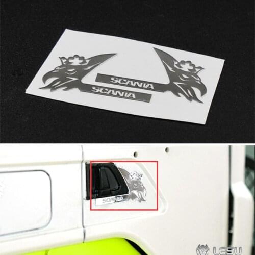 LESU Cab Door Handle Sticker 1/14 Tmy DIY RC Sca Tractor Truck K019-10 TH04831-SMT3