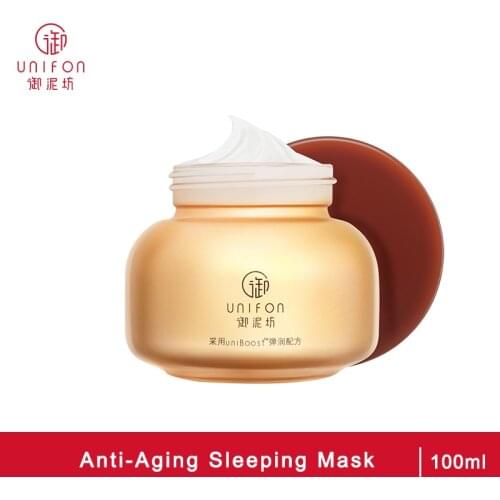 Unifon Red Ginseng Snail Elastic Moisturizing Anti-Aging Face Sleeping Mask Repairing Fine Lines 100ml