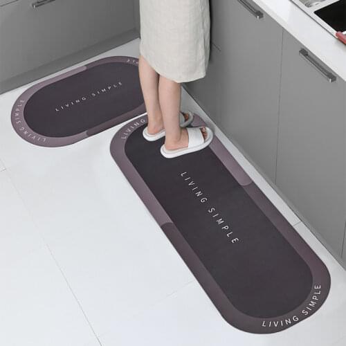 Non-slip Long Floormats Nordic Kitchen Doormat for Balcony Entrance Carpets Absorbent Bedroom Area Rugs Thicken Washable Mats