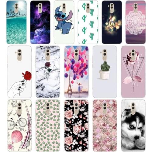 D soft case For Huawei Mate 20 Lite Case 6.3 inch Transparent Silicone Phone For Huawei Mate 20 Lite Cover Coque Capa