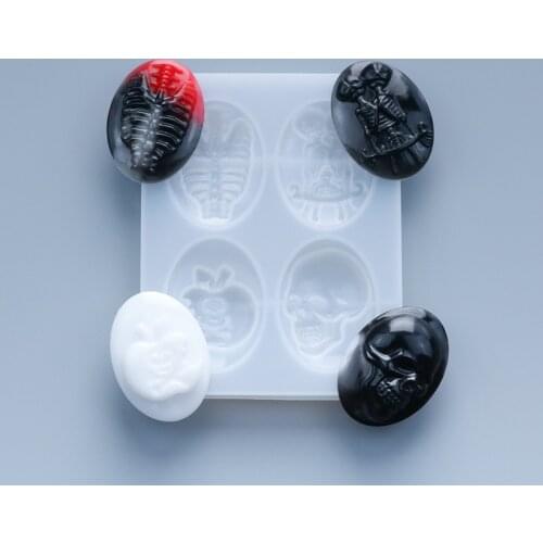 NOT AS LONG diy5 halloween spider skull monster silicone mold can make pendants, personalized handmade jewelry factory