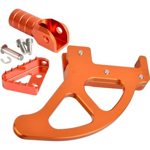 NICENC Rear Brake Disc Guard Brake Pedal Step Gear Shift Lever Tip For KTM 125 150 250 350 450 530 SX SXF EXC EXCF XC XCF XCW