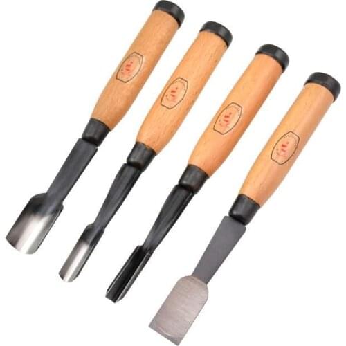 New High quality 4Pcs/set Big Wood Chisel set Tree-root carving Chip Wood Carving Tools Woodworking Knives tool