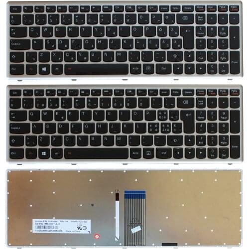 New Hungarian/Swiss Silver Backlit Laptop Keyboard for Lenovo Ideapad U510 U510-IFI Z710