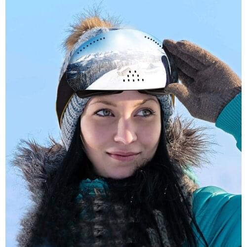 2020 New Ski Glasses With Big Spherical Full Face Ski Goggles Nose Shield Double Layer Anti Fog Snowboard Glasses