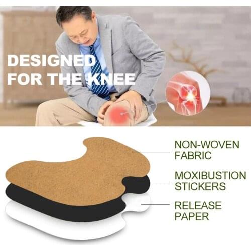 12Pcs/Bag Knee Plaster Chinese Herbal Sticker Wormwood Extract Knee Joint Ache Pain Relieving Rheumatoid Arthritis Patch