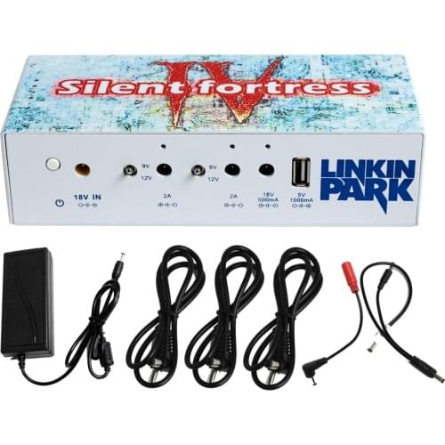 High-capacity power fully-isolated guitar effects processor, electric drum dual-purpose lithium battery type 4-way power supply