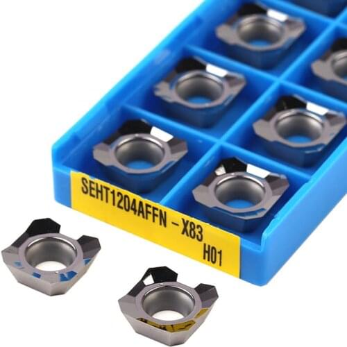 SEHT1204AFFN-X83 H01 High quality Carbide inserts CNC lathe tools Face milling cutter For aluminum processing Milling inserts