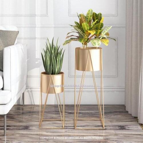 Modern Minimalist Living Room Flower Stand Floor-standing Nordic Plant Shelf Green Radish Flower Pot Stand Wrought Iron Rack