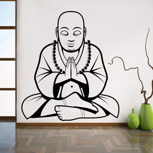 Buddha Wall Stickers Living Room Art Decoration Vinyl Removable Window Wall Decals Home Decor Yoga Studio Meditation Room Z034