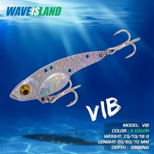 WAVEISLAND Metal Vib 2021 Fishing Lure 7.5/13/18g Hard Bait Fishing Jigs Saltwater Lures Trolling Lure Isca Artificial Fake Fish