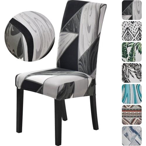 Jacquard Removable Chair Covers High Back Desk Seat Slipcover Case Cushion Covers For Kitchen Dining Room Sofa and Armchairs