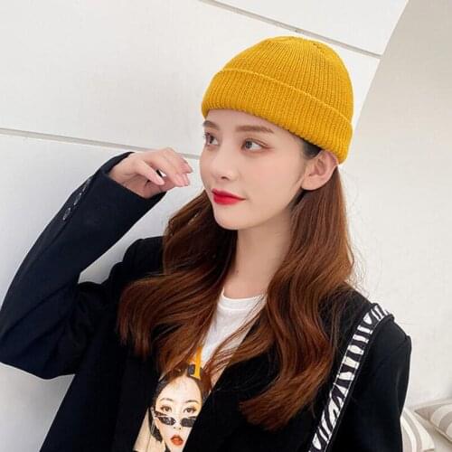 DYLAOPAN New Winter Women Rabbit Fur Knitted Hats Casual Solid Color Autumn girls Winter Hat Female Bonnet Caps Boina Feminino