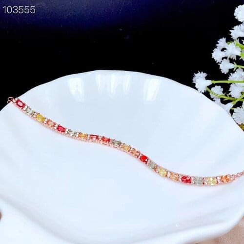 Natural Sapphire Bracelet for women Elegant S925 Silver Fine Jewelry Top Quality Real Blue Sapphire Gemstones Certificate