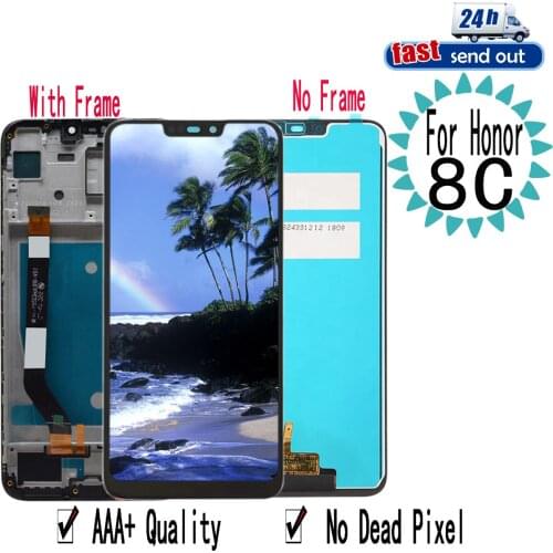 6.26" LCD For Huawei Honor 8C LCD Display BKK-LX1 LX2 L21 Touch Screen Digitizer Assembly Replacement with Frame For Honor8C