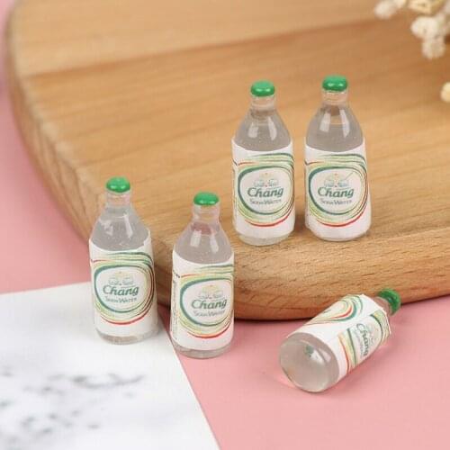10Pcs 1:12 Dollhouse Miniature Soda Drinks Bottles Model Dolls Kitchen Food Toys Pretend Play Toys Kids Gift