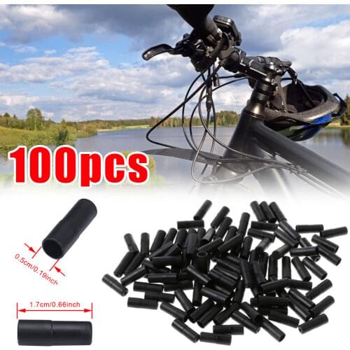 100pcs/lot Mountain Bike Bicycle Brake Tube Cap Derailleur Shift Plastic Transmission Shift Brake Line Pipe Cable Caps Cover