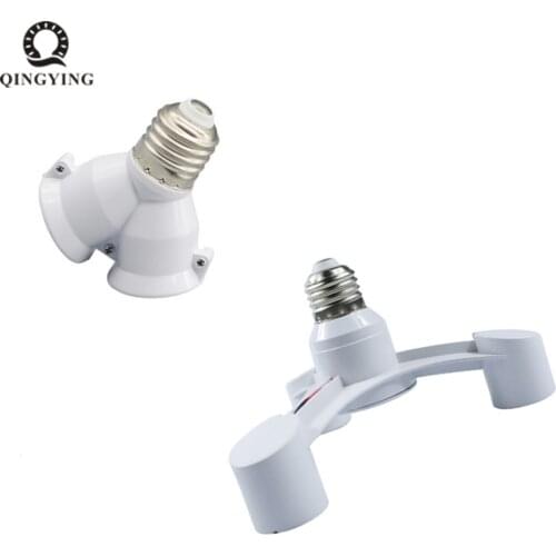 3In1 E27 to E27 extended LED Lamp Bulbs Socket Splitter Adapter Holder For Photo Studio