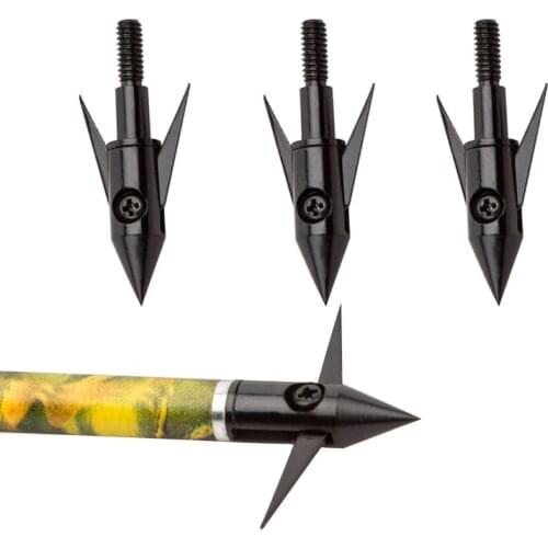 6/12/24pcs Hunting Archery Bow Fishing Broadheads Barbed Arrow Tips Arrowheads Fixed Blade Movable Blade