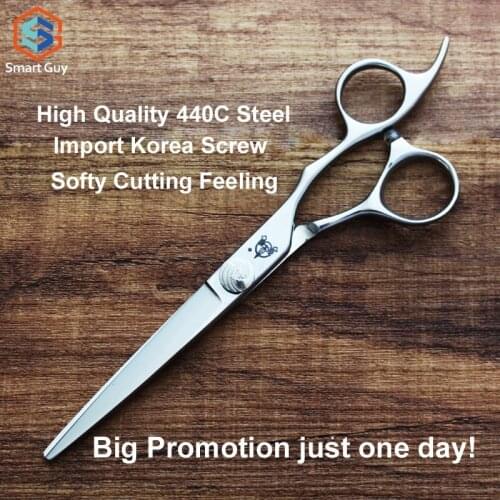 Free shipping 6.0" inch high quality japan 440 hair cutting scissors with korean screw in big promotion, zh1-60