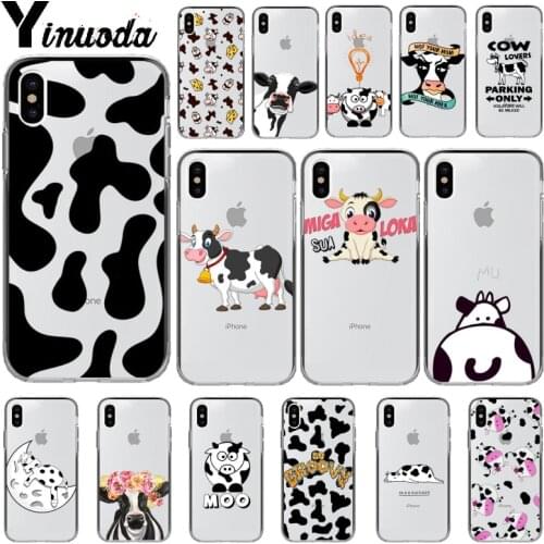 Yinuoda Cow High Quality Classic DIY Painted Beautiful Phone Case for iPhone 11 pro XS MAX 8 7 6 6S Plus X 5 5S SE XR cover