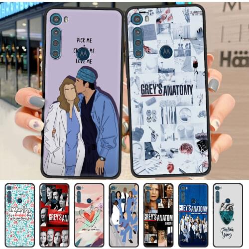 Case for Motorola Moto G9 Play G8 Power Lite One Fusion Plus Hyper G30 G10 Black G Stylus Phone Cover Funda Greys Anatomy TV