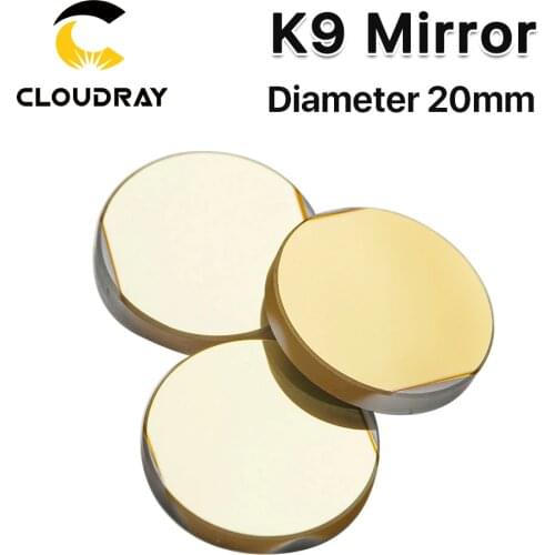 Cloudray Diameter 20mm K9 CO2 laser reflection mirror glassmaterial with golden coating for laser engraver cutting Machine