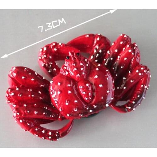 Message Holder Home Decoration Refrigerator Magnetic Sticker Crab Simulation Sea Food Fridge Magnet Souvenir Gift