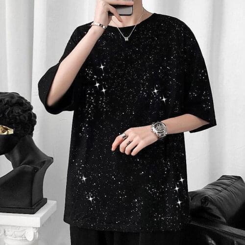 Cotton short-sleeved T-shirt mens tide brand compassionate mens summer new students Korean version of loose couples