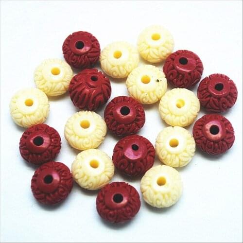 10pcs stone powder beads for european beads size 8x2mm with carving top fashion diy beads accessories free shipping