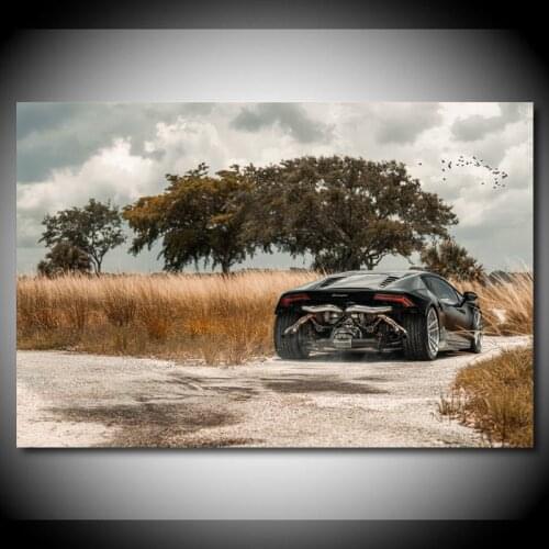 Canvas Paintings Super Car Bareback Huracan Engine Exhaust Modern Wall Art Picture Posters HD Print for Living Room Decor