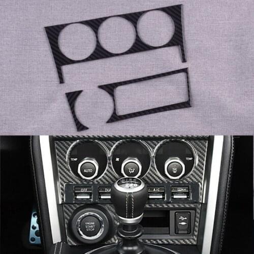 Car Black Console Switch Panel Trims Covers Stickers Carbon Fiber LHD Fit For Toyota GT86 Scion FR-S Subaru BRZ 2012 2013-2017