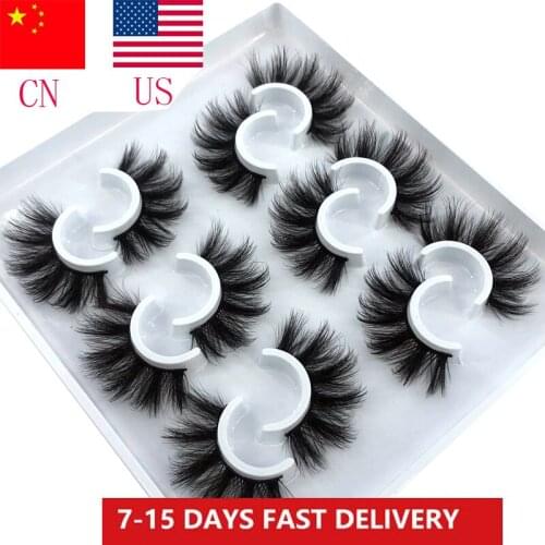 New 6 pairs 10-25mm fake Eyelashes 100% Mink Eyelashes Mink Lashes Natural Dramatic Volume Eyelashes Extension False Eyelashes